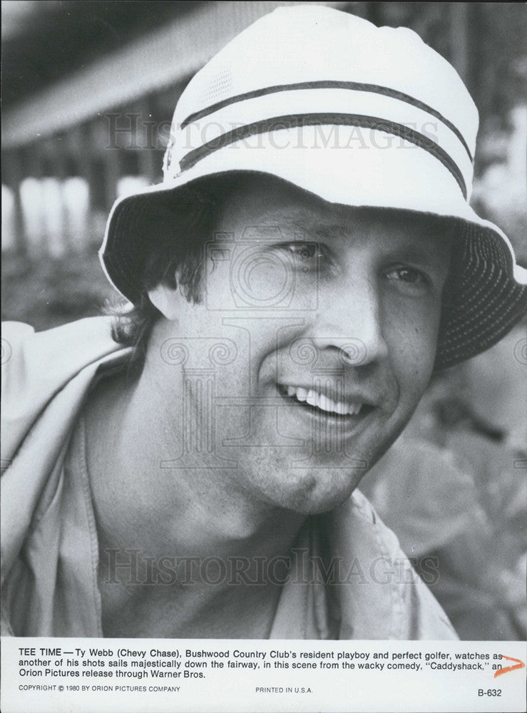 1980 Press Photo Chevy Chase Is Wacky Country Club Resident In Caddyshack COPY - Historic Images