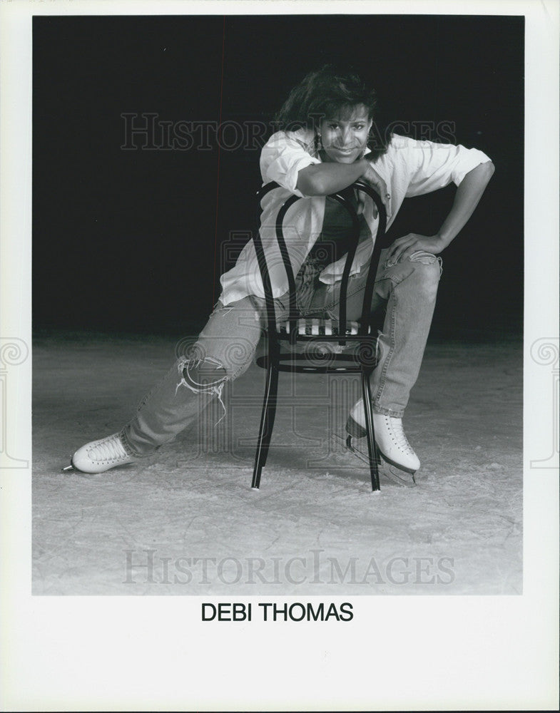 Press Photo Olympic skater Debi Thomas - Historic Images