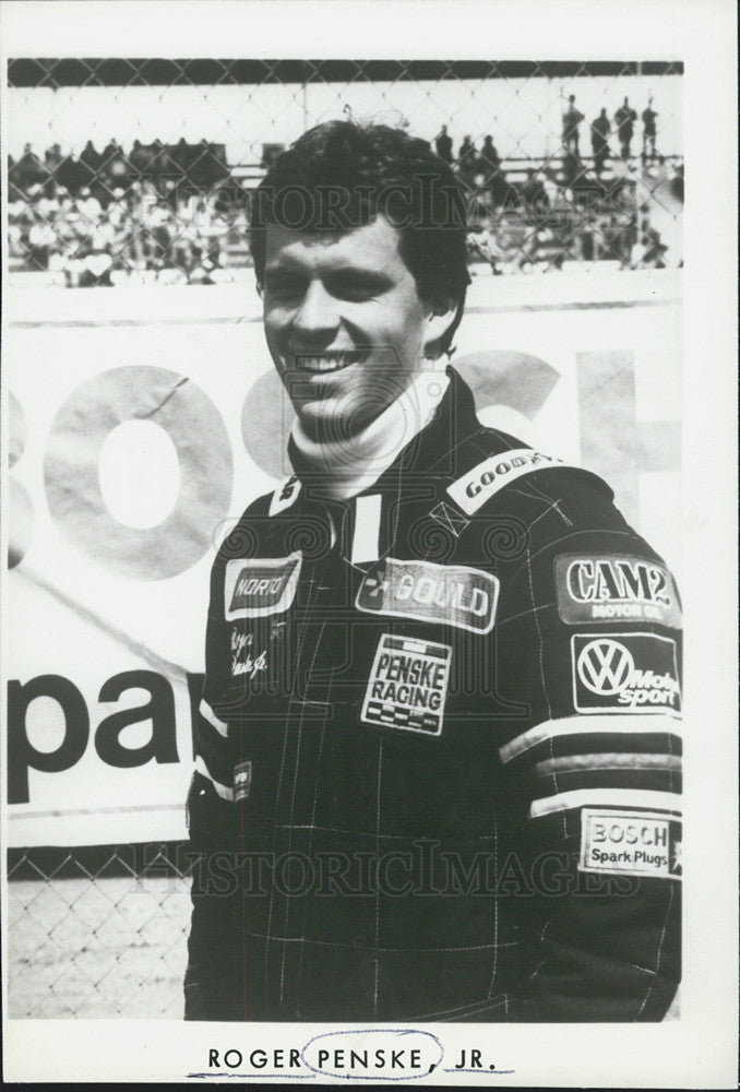 Race driver Roger Penske Jr 1982 Vintage Press Photo Print Historic