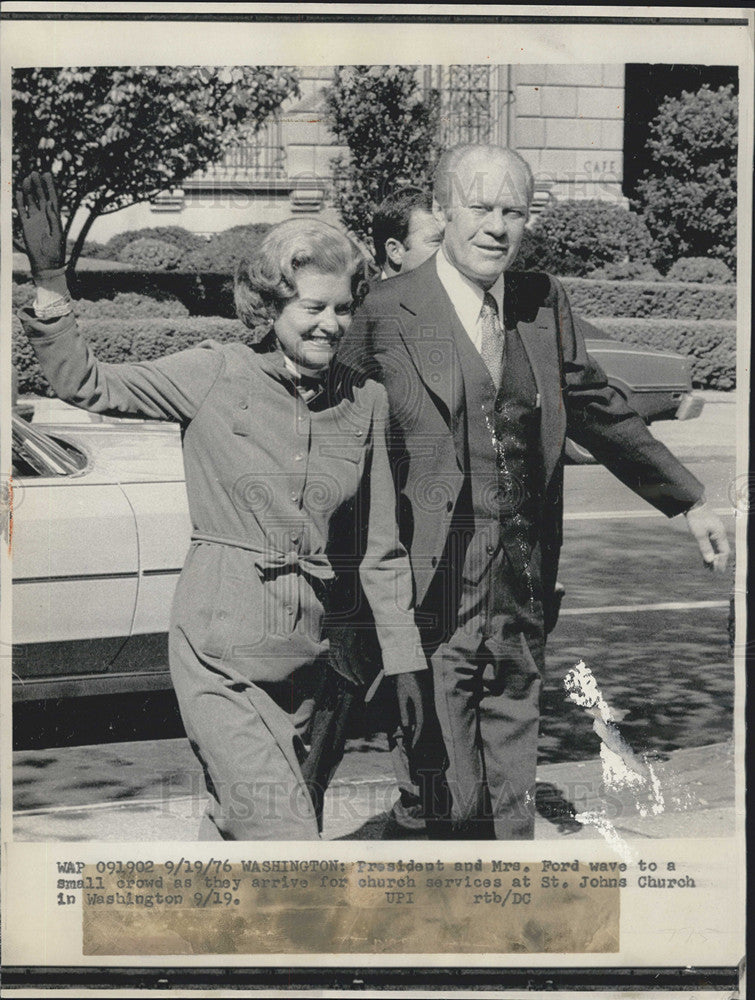 1976 Press Photo President and Mrs Gerald Ford - Historic Images