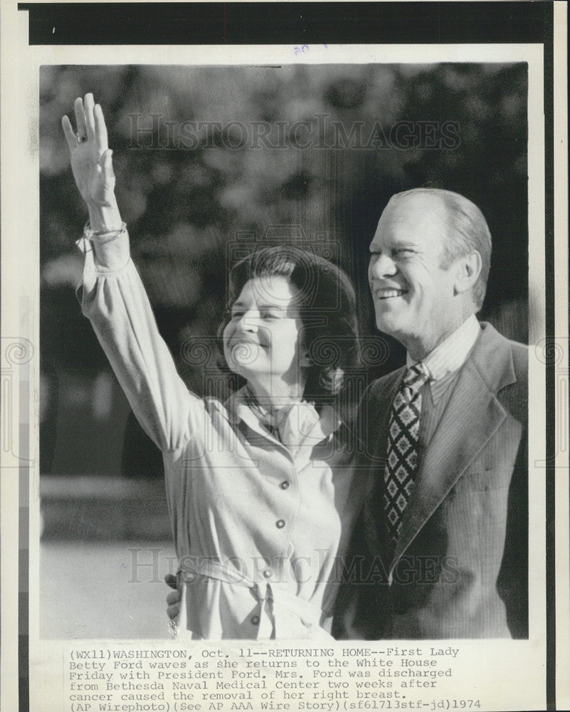 1974 Press Photo President and Mrs Gerald Ford - Historic Images