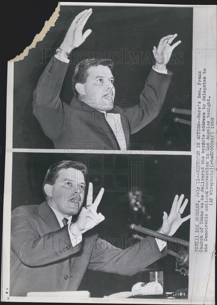 1960 Press Photo Senator Frank Church - Historic Images