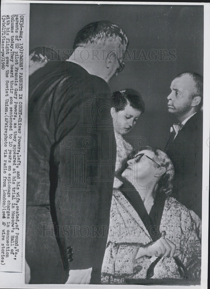 1960 Press Photo Oliver Powers And Wife Parents Of U2 Pilot Francis Gary Powers - Historic Images