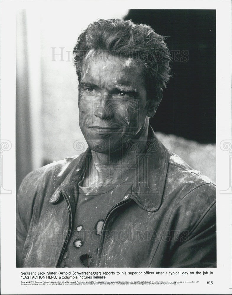 1993 Press Photo Arnold Schwarznegger in Last Action Hero - Historic Images