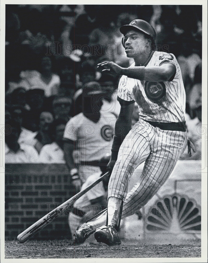 1983 Press Photo Mell Hall, Chicago Cubs, Wrigley Field - Historic Images