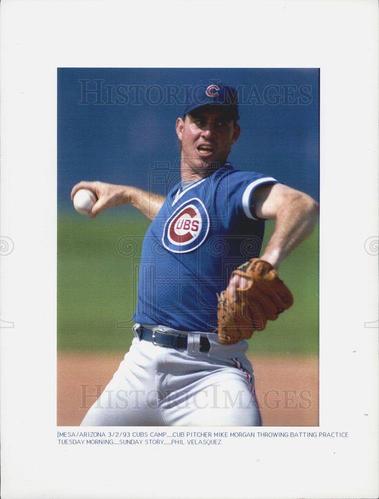 1993 Press Photo Cub Pitcher Mike Morgan - Historic Images