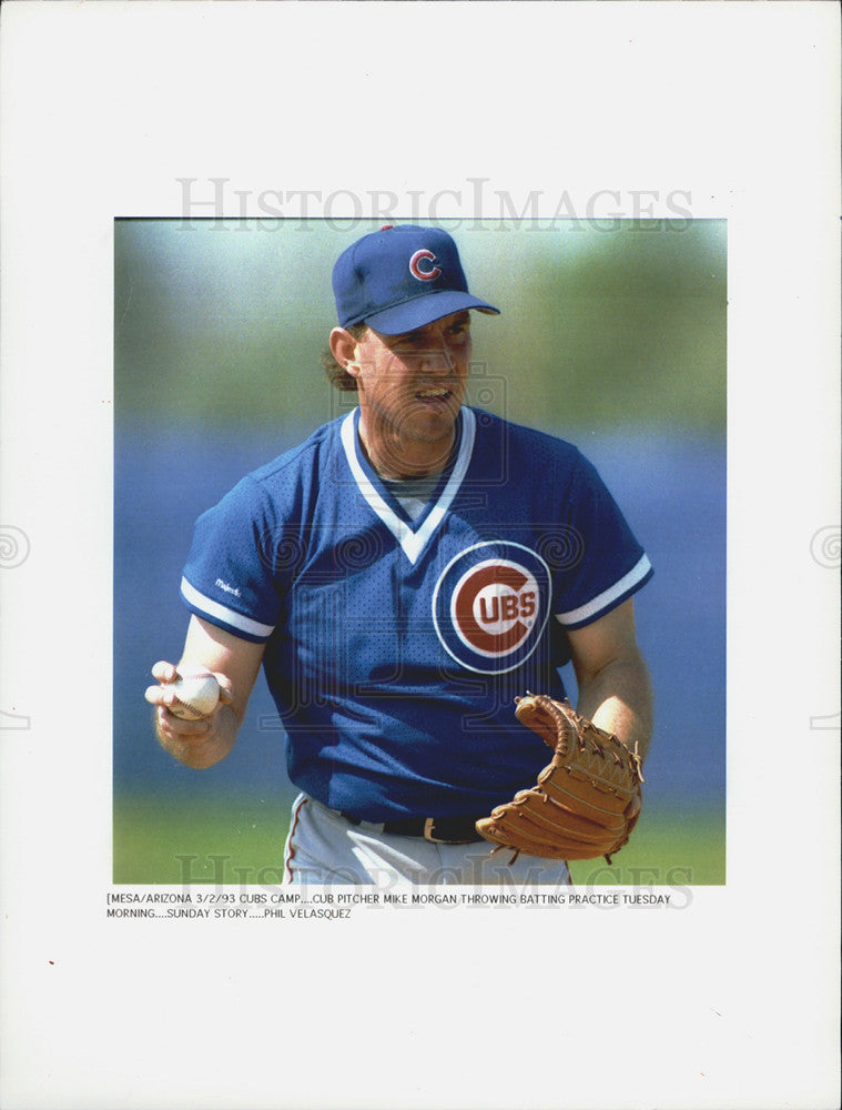 1993 Press Photo Cub Pitcher Mike Morgan - Historic Images