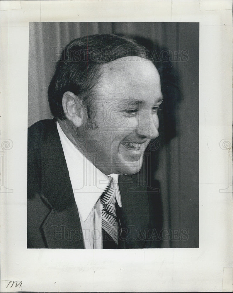 1975 Press Photo Cubs Manager Jim Marshall - Historic Images