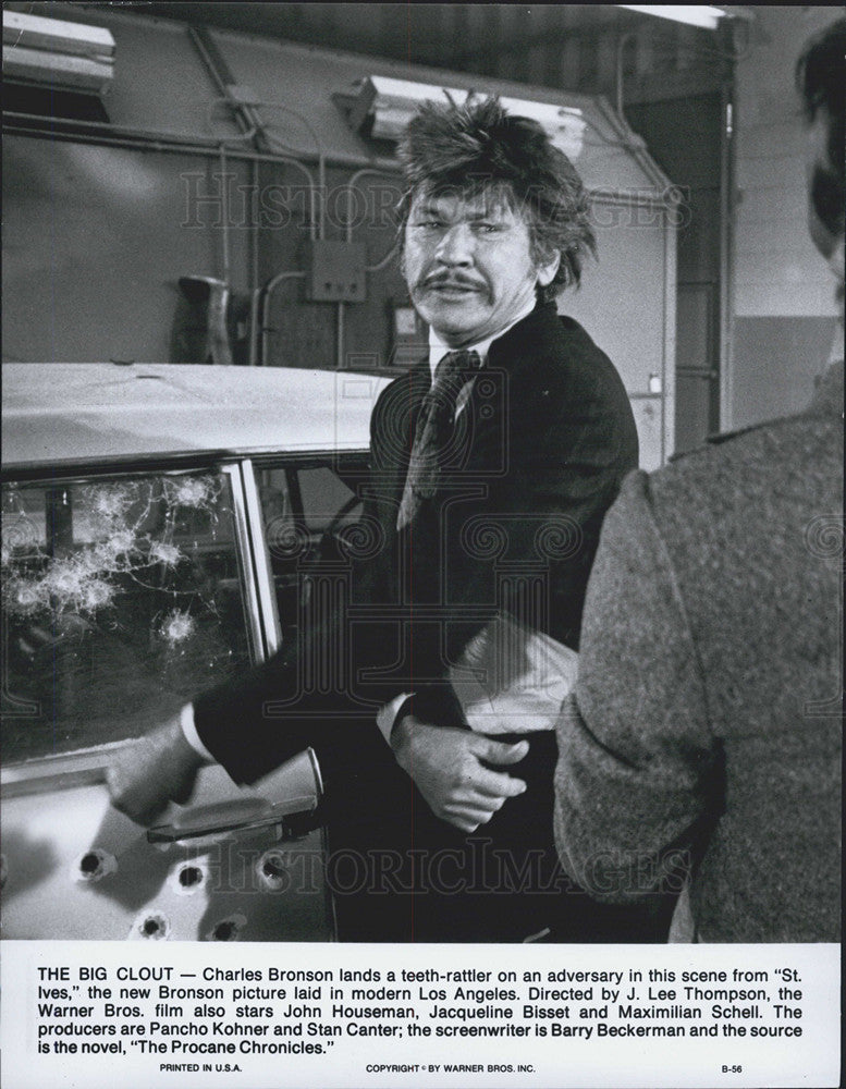 1976 Press Photo Charles Bronson in "St. Ives." - Historic Images