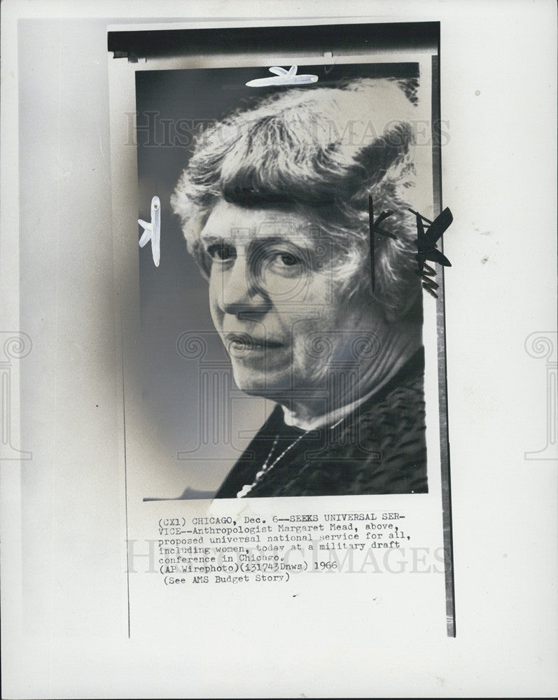 1966 Press Photo Dr. Margaret Mead Anthropologist - Historic Images