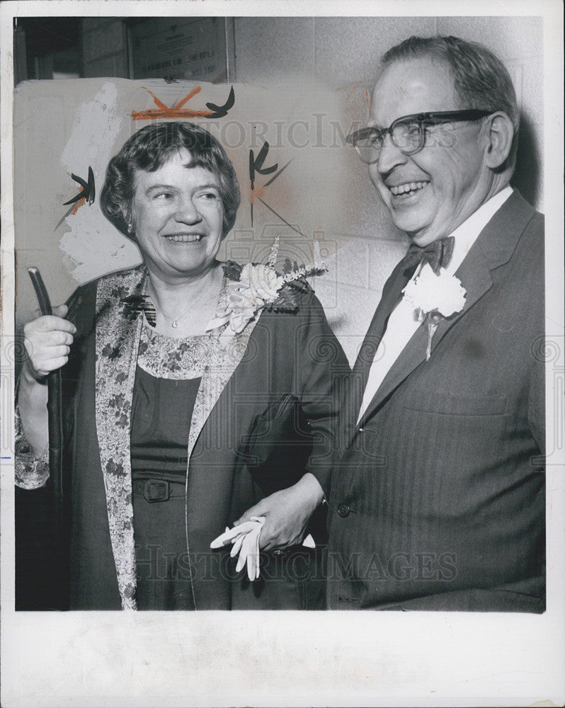 1963 Press Photo Dr Margaret Mead &amp; Dr Samuel Brownell - Historic Images