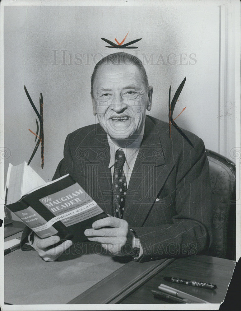 1952 Press Photo Author Somerset Maugham - Historic Images