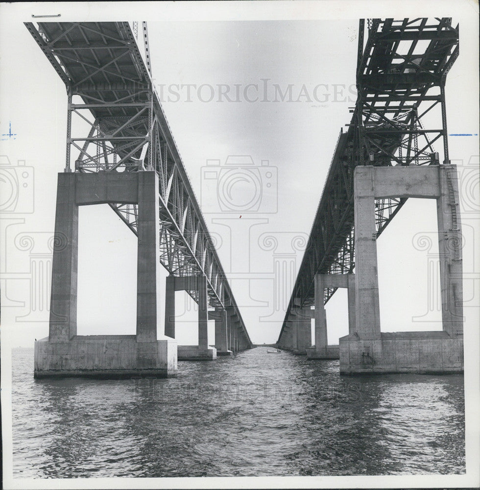 1969 Press Photo Sunshine Skyway bridge in Florida - Historic Images