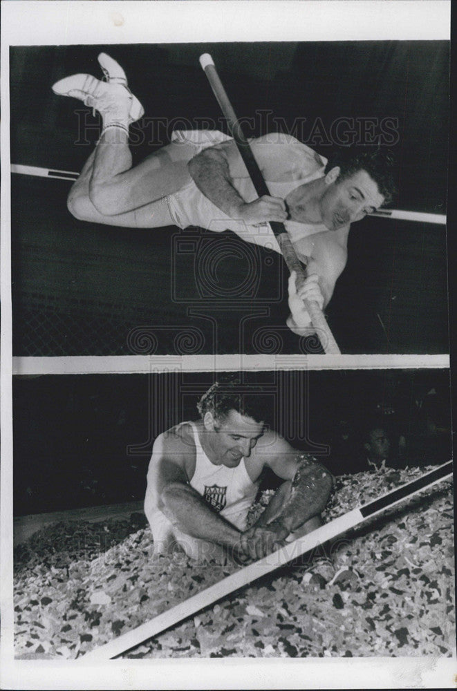 1961 Press Photo Don Bragg Pole Vaulting - Historic Images