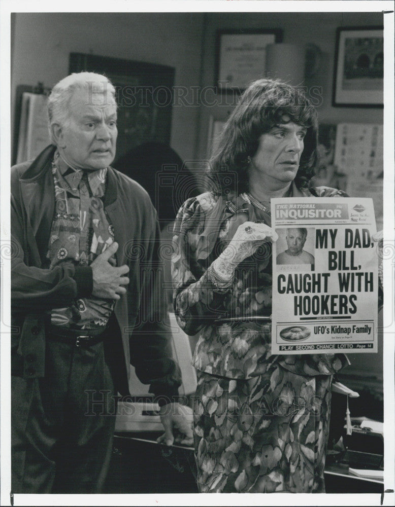 1992 Press Photo Actor Rob Leibman and Robert Mandan - Historic Images