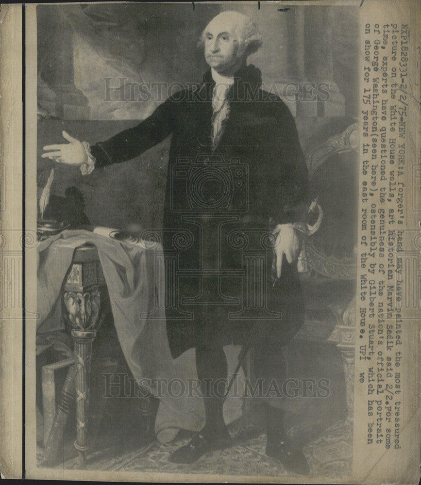 1977 Press Photo George Washington Portrait - Historic Images