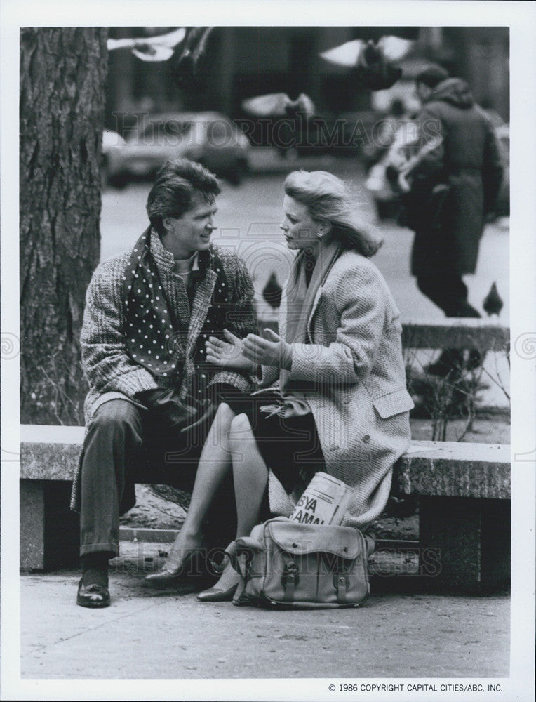 1986 Press Photo Shelley Hack and Tom Mason in Jack and Mike - Historic Images