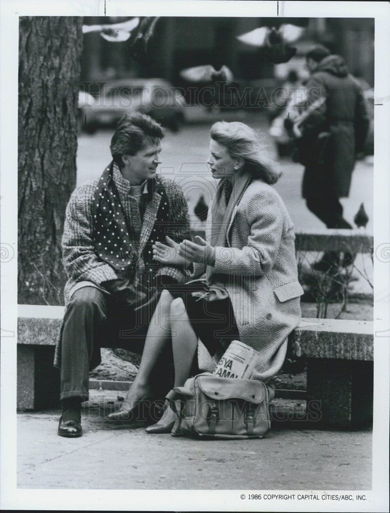 1987 Press Photo Shelley Hack and Tom Mason in Jack and Mike - Historic Images