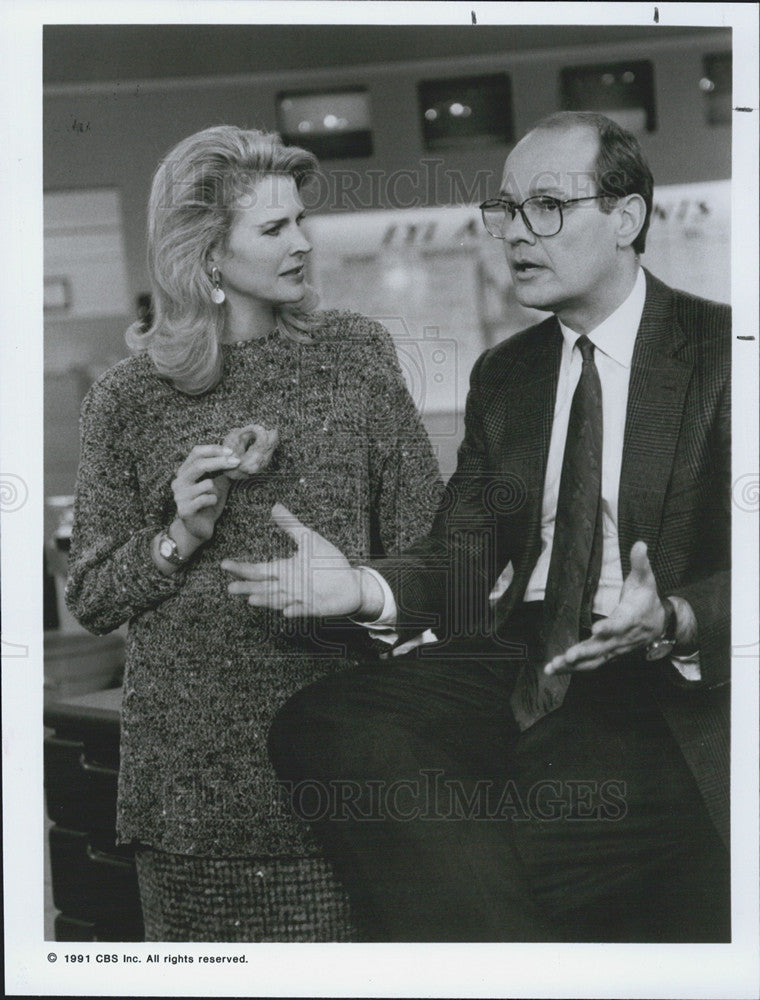 1991 Press Photo Actress Candice Bergen and Actor Harry Smith - Historic Images