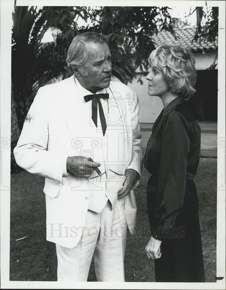 1981 Press Photo Howard Duff and Alice Hirson in Flamingo Road - Historic Images