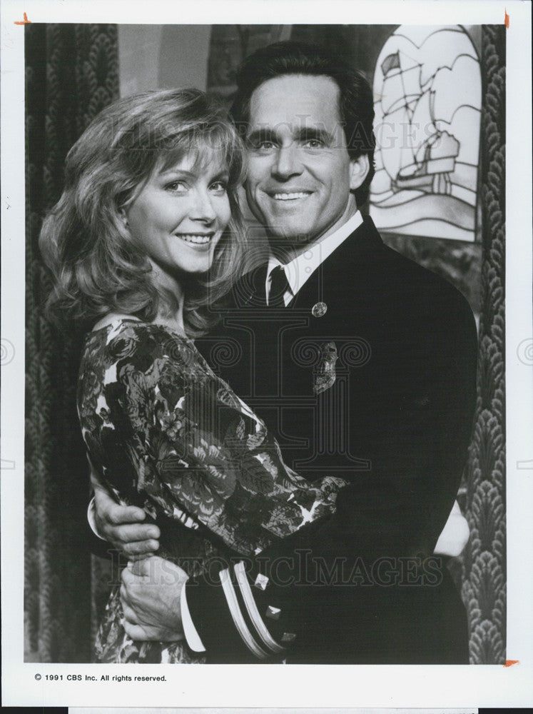 1991 Press Photo Gregory Harrison And Nancy Everhard On CBS Show The Family Man - Historic Images