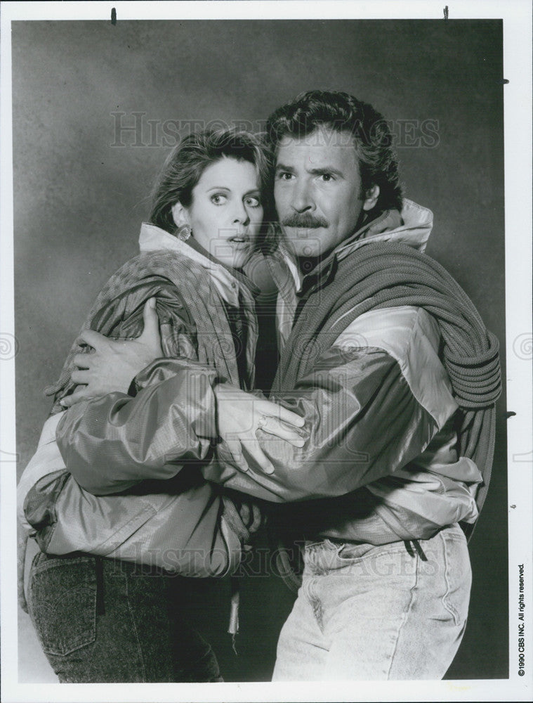 1990 Press Photo Pam Dawber and Lee Horsley in Face Of Fear - Historic Images