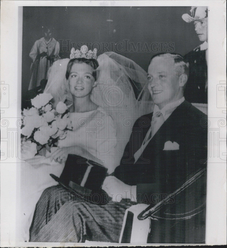 1961 Press Photo of Swedish Princes Birgitta &amp; Prince Johann Georg wedding - Historic Images