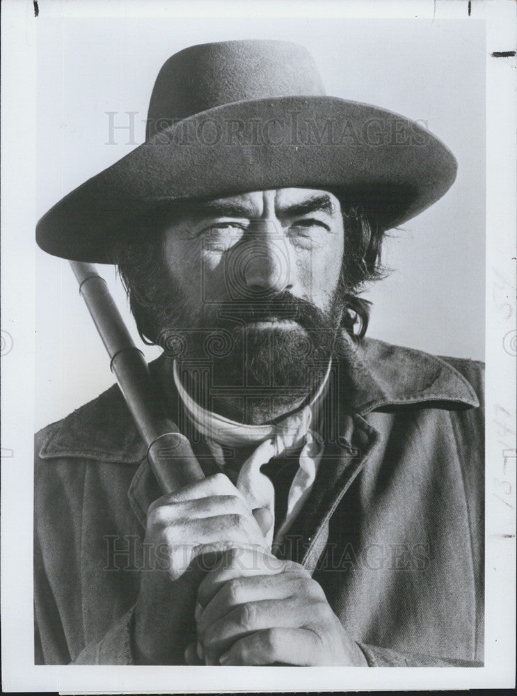 1978 Press Photo Gregory peck in &quot;The Lady and the Outlaw&quot; - Historic Images