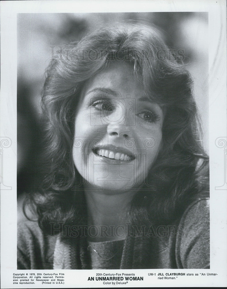 1978 Press Photo Jill Clayburgh Actress An Unmarried Woman - Historic Images