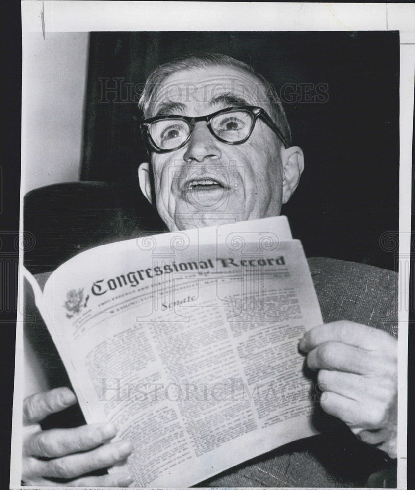 1954 Press Photo Senator Dennis Chavez Washington Office - Historic Images