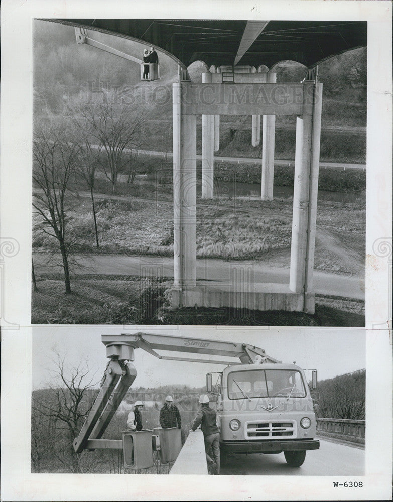 1970 Press Photo Bridge Construction Pennsylvania - Historic Images