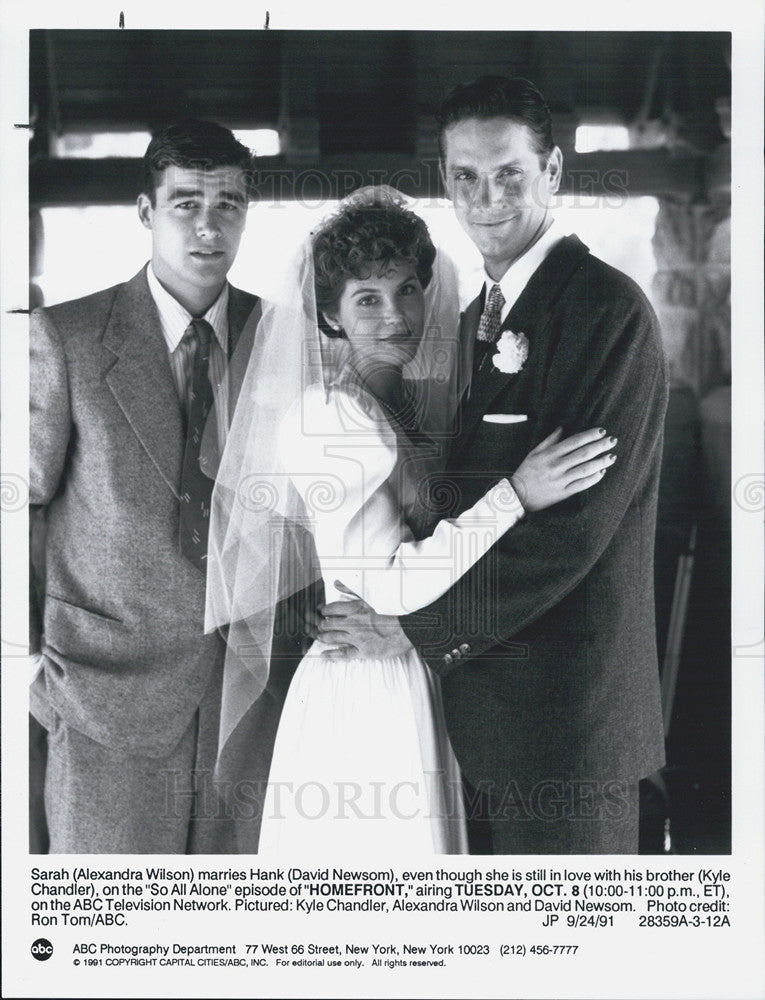 1992 Press Photo Alexandra Wilson, David Newsom, Kyle Chandler, Homefront - Historic Images