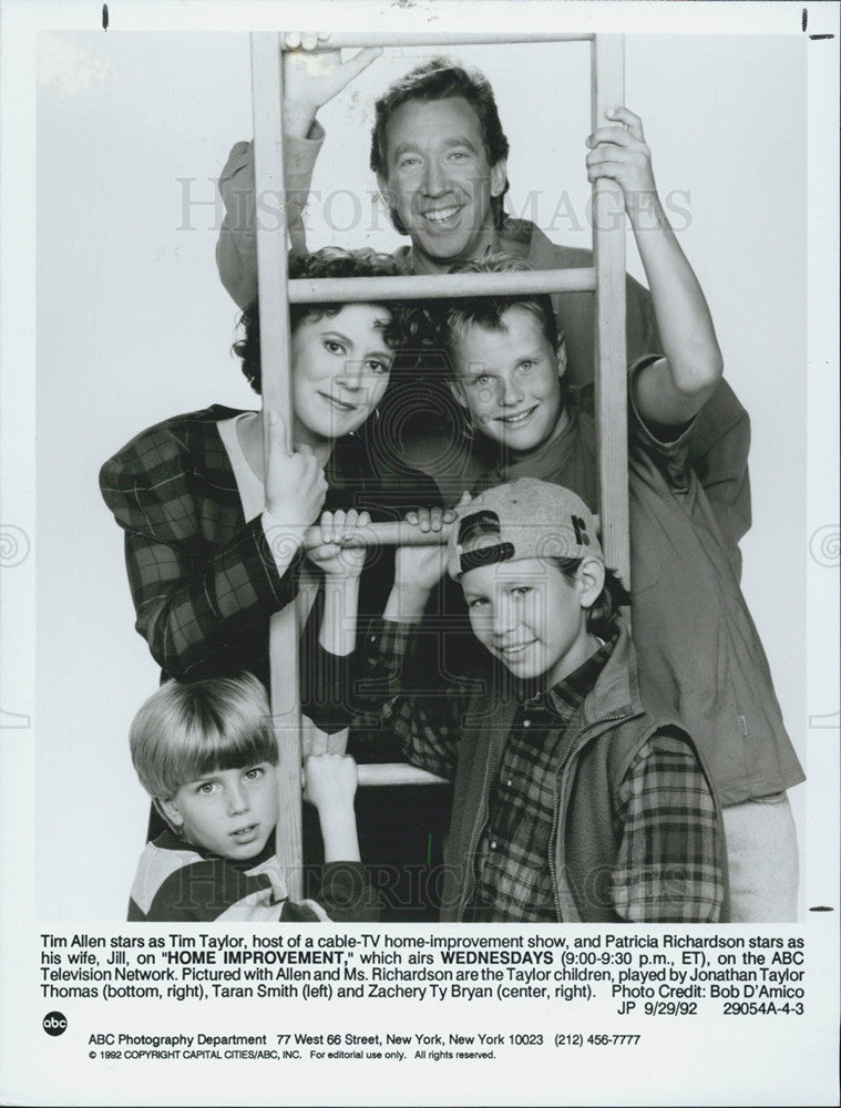 1992 Press Photo Tim Allen and Patricia Richardson in TV Sitcom Home Improvement - Historic Images