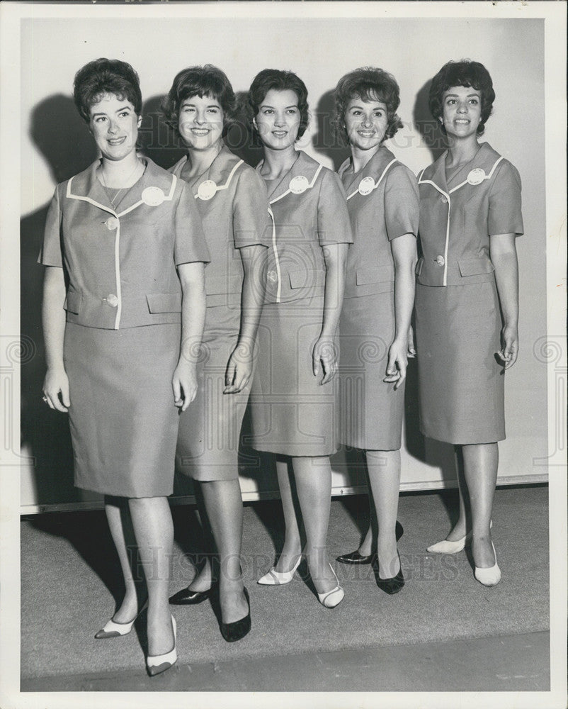 1961 Press Photo Tour guides for Chicago newspapers,E Doody,C Ream,D Siuda, - Historic Images