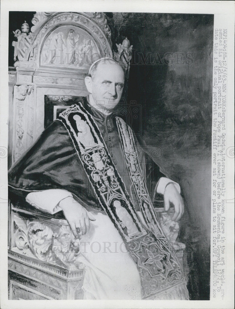 Press Photo Pope Paul VI - Historic Images