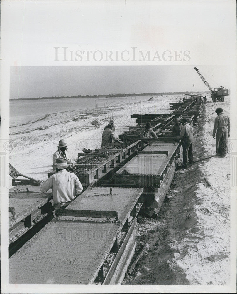 1959 Press Photo Third Bay Bridge St. Petersburg Concrete Construction - Historic Images