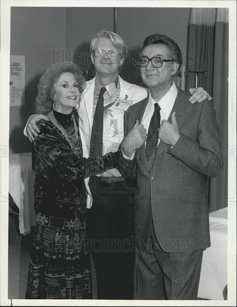 1986 Press Photo Jayne Meadows Steve Allen Ed Begley Jr. On Show St. Elsewhere - Historic Images