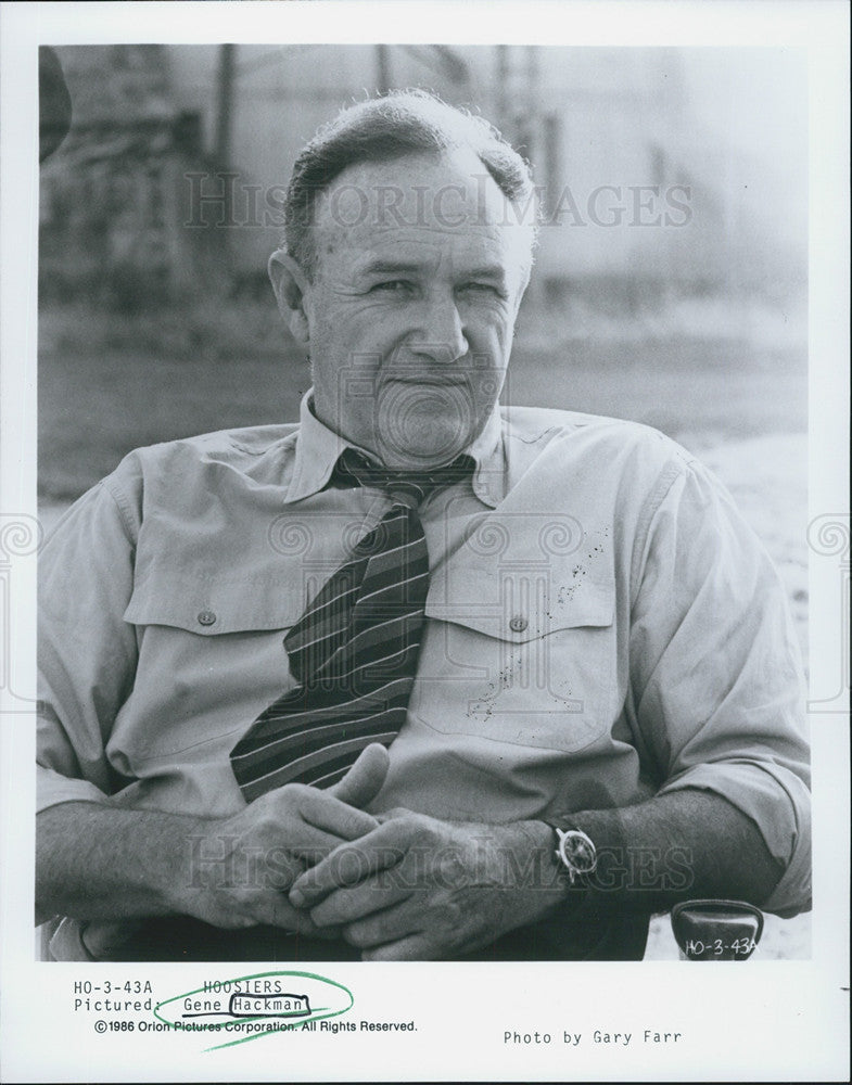 1986 Press Photo Gene Hackman Hoosiers Film Television Actor - Historic Images