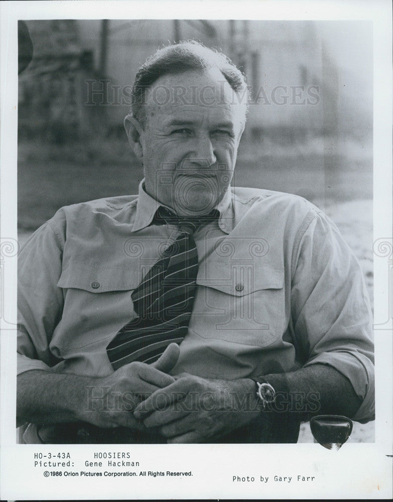 1987 Press Photo Gene Hackman Television Film Actor Hoosiers - Historic Images