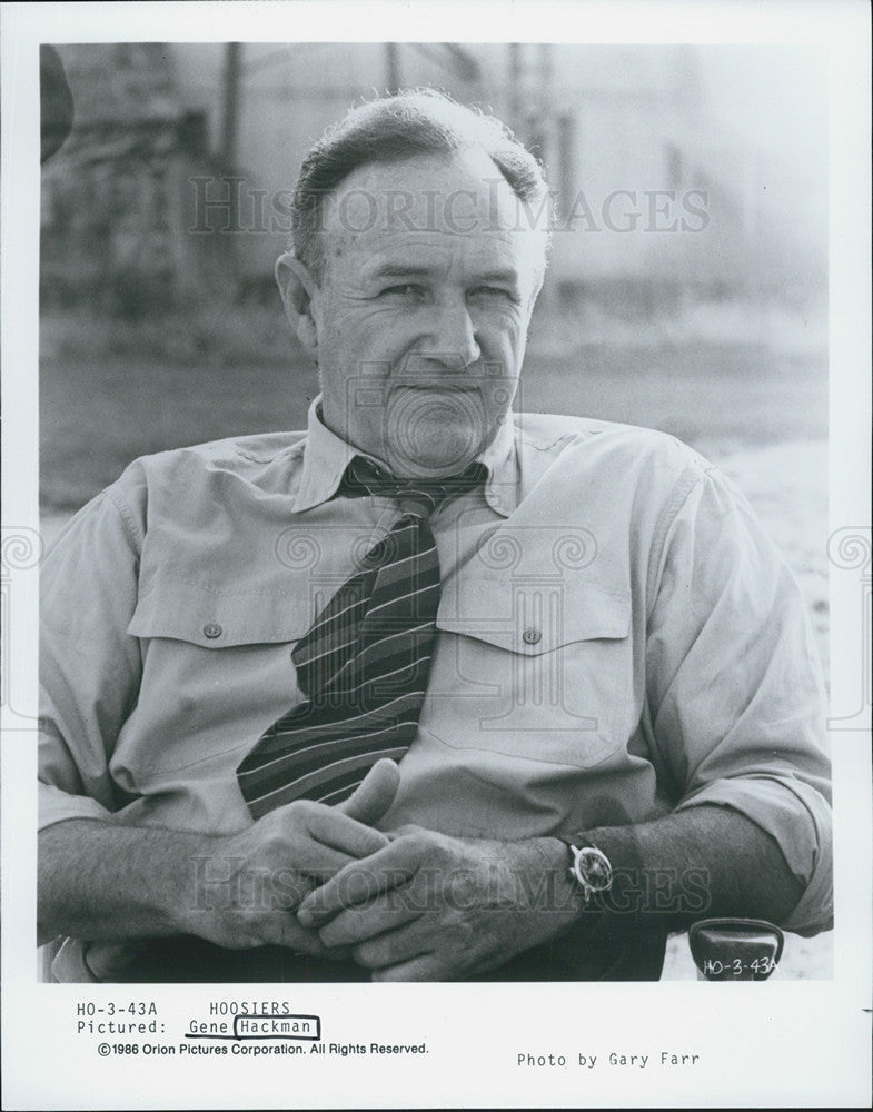 1987 Press Photo Gene Hackman Television Film Actor Hoosiers - Historic Images