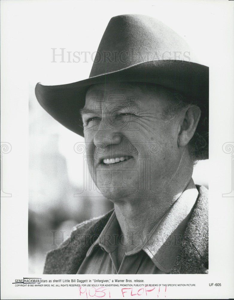 1992 Press Photo Actor Gene Hackman - Historic Images