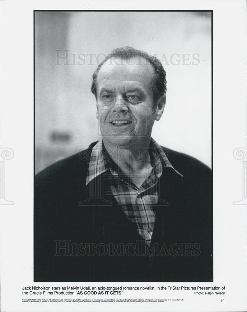 1998 Press Photo As Good As It Gets Jack Nicholson Actor - Historic Images