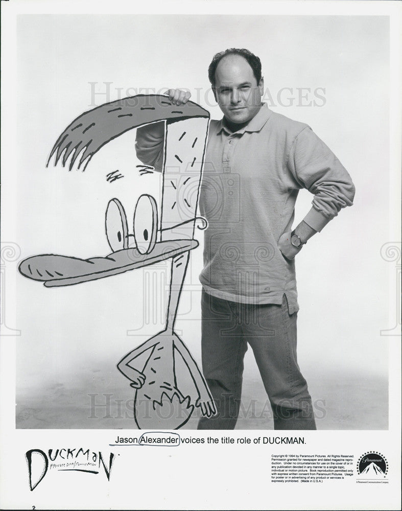 1994 Press Photo Jason Alexander Duckman Animated Film Actor - Historic Images