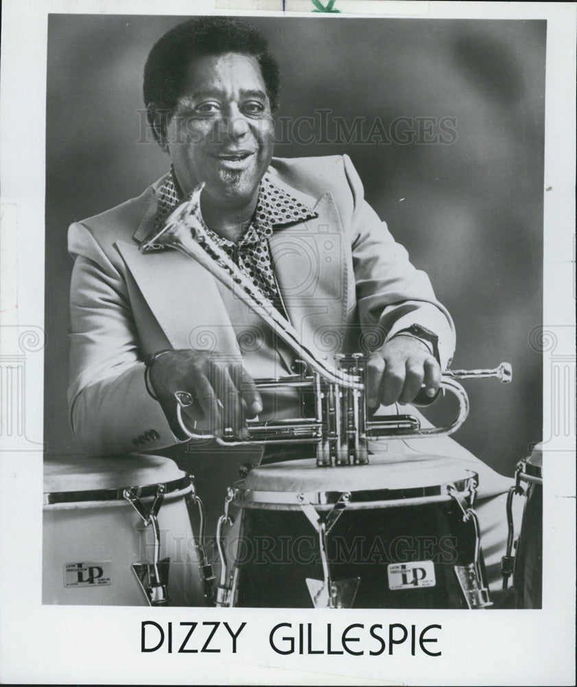 1982 Press Photo Dizzy Gillespie Trumpet Musician - Historic Images