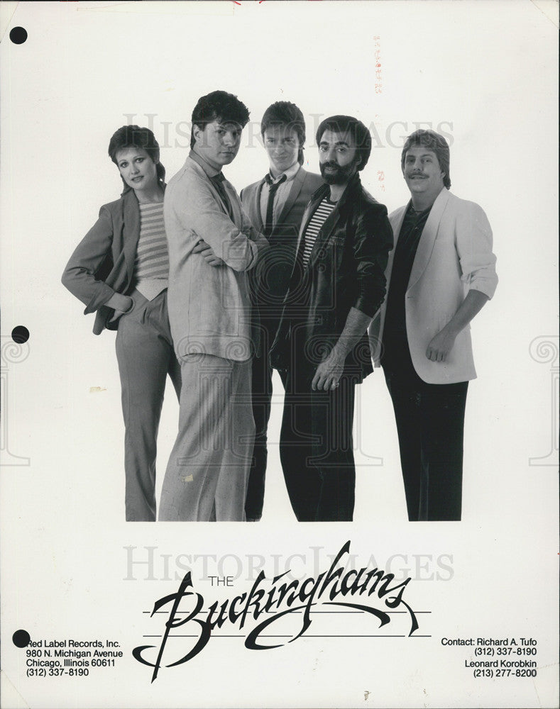 1985 Press Photo Pop Band the &quot;Buckinghams&quot; - Historic Images