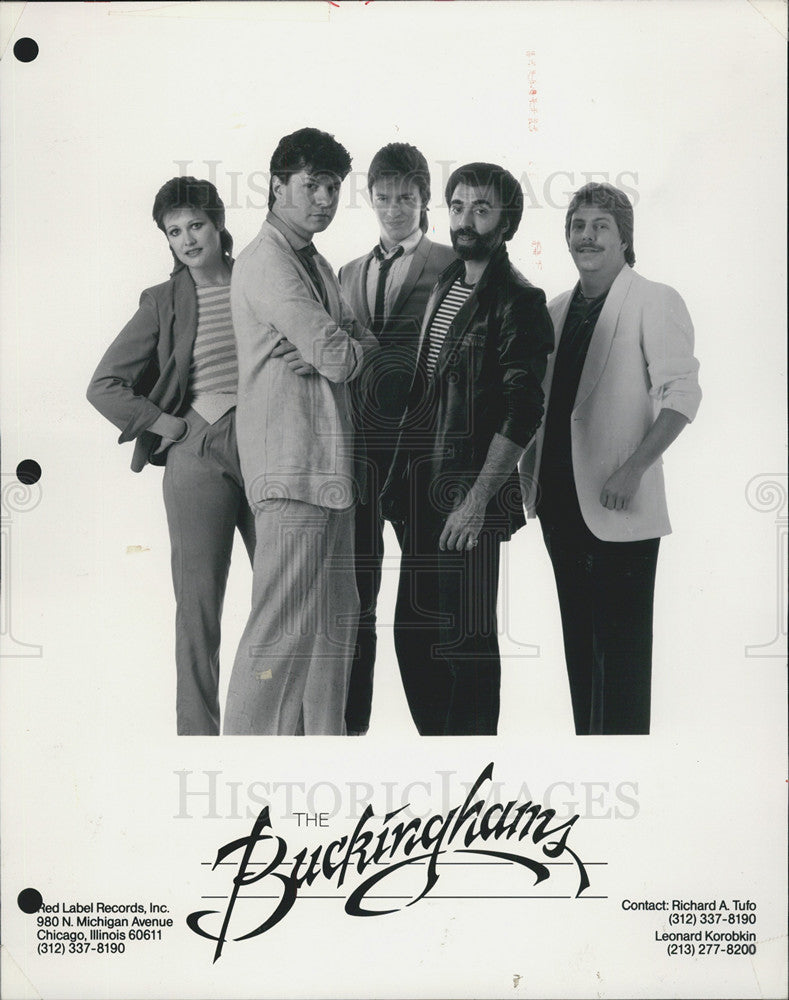 1985 Press Photo Pop Band the "Buckinghams" - Historic Images