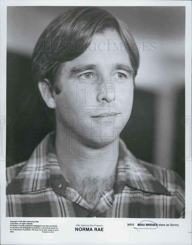 1979 Press Photo Actress Norma Rae in the Film Beau Bridges - Historic Images