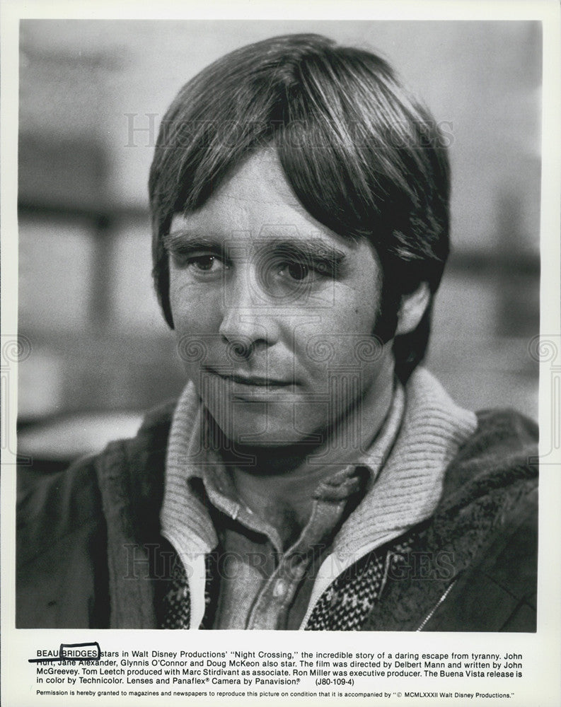 1982 Press Photo Actor Beau Bridges in Night Crossing - Historic Images