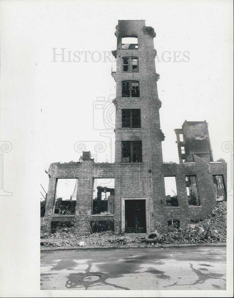 1989 Press Photo Fire Chicago Illinois - Historic Images