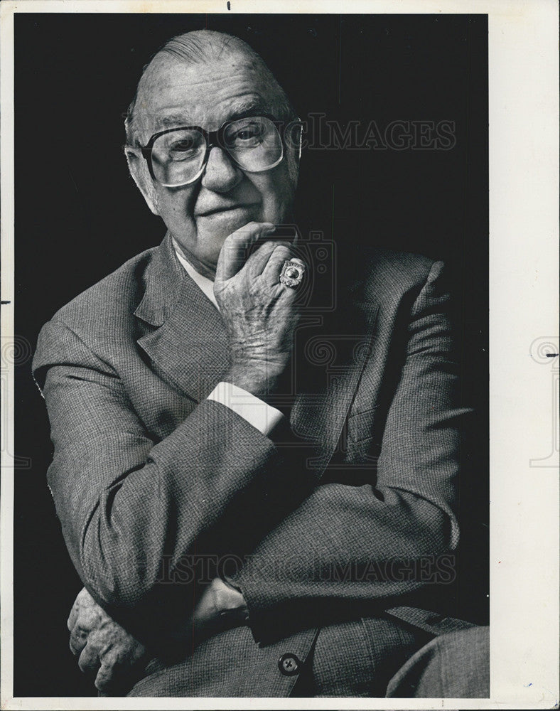 1985 Press Photo Jack Brickhouse Baseball - Historic Images